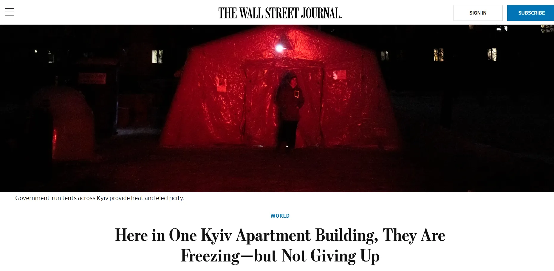 Українці вистояли перед російськими спробами занурити країну в темряву — WSJ