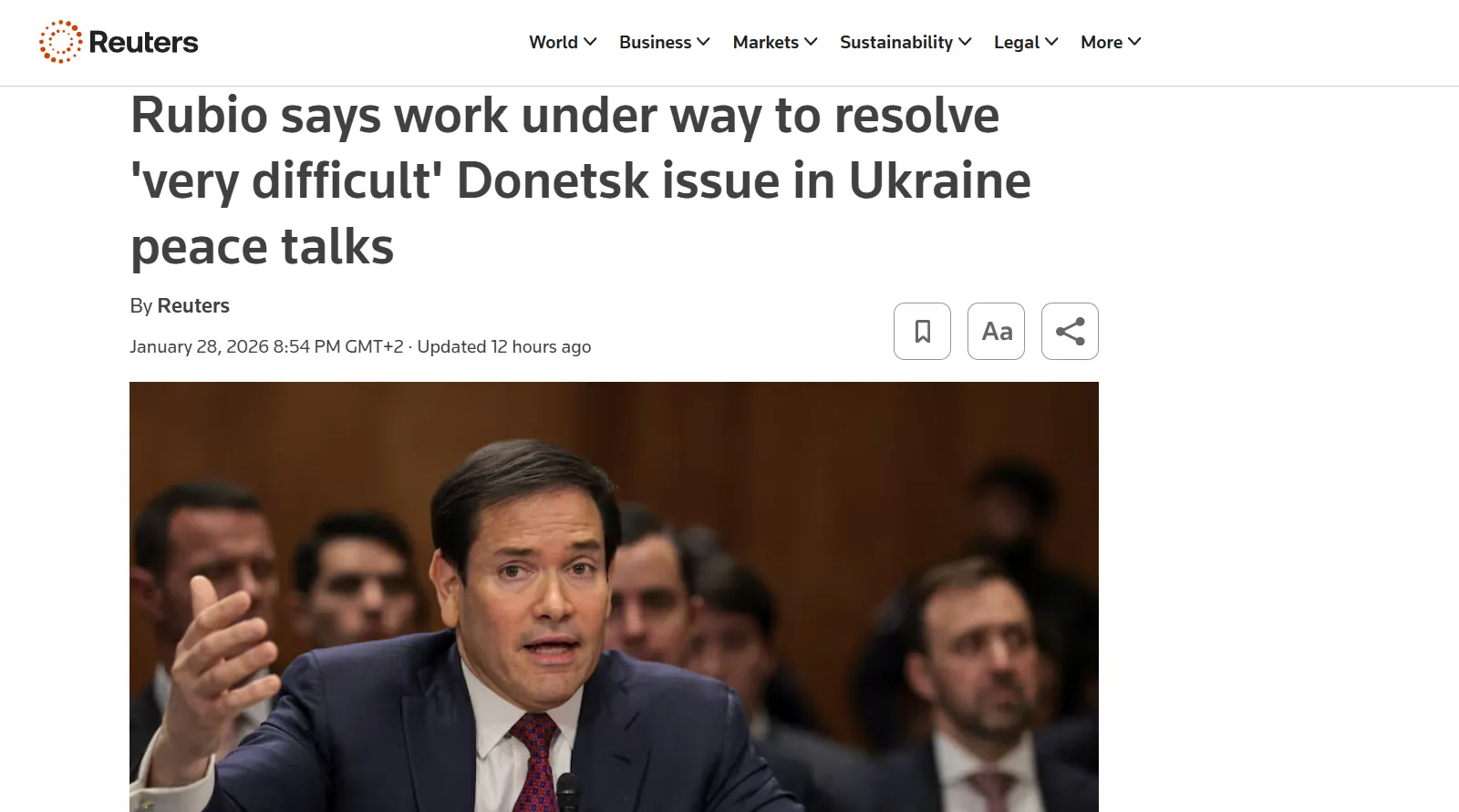 Рубіо назвав головну перешкоду на шляху до миру між Україною та росією — Reuters