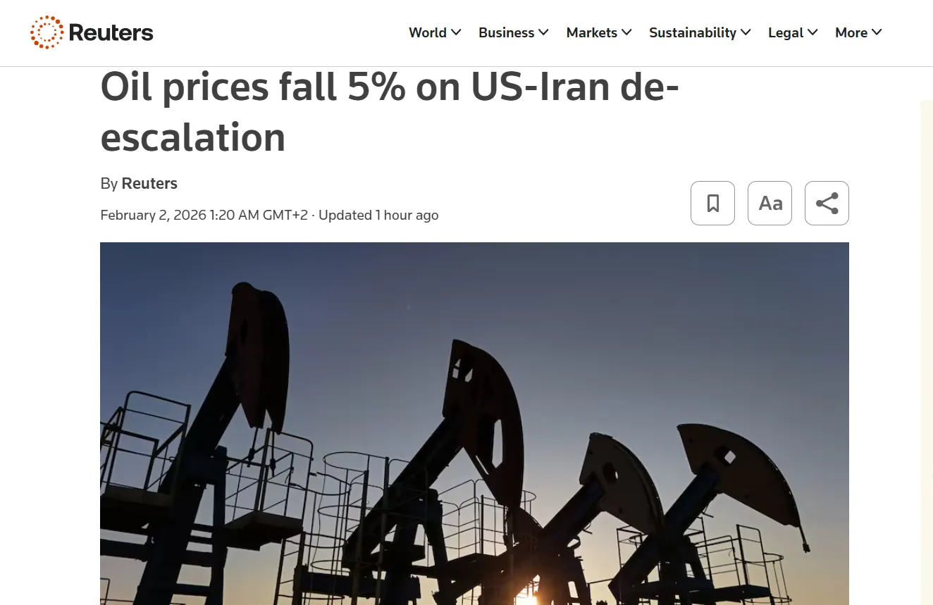 Ціни на нафту впали майже на 5% на тлі деескалації між США та Іраном — Reuters