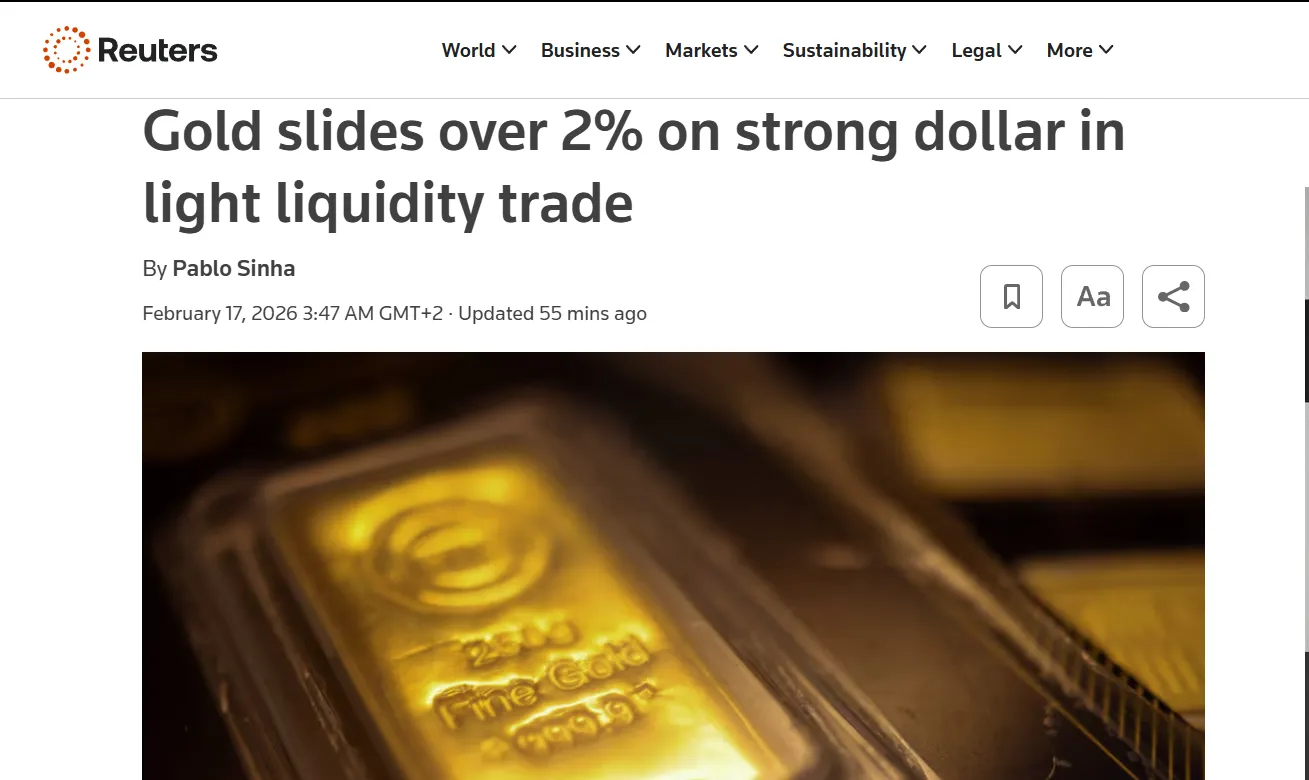 Золото втратило понад 2% за добу — Reuters