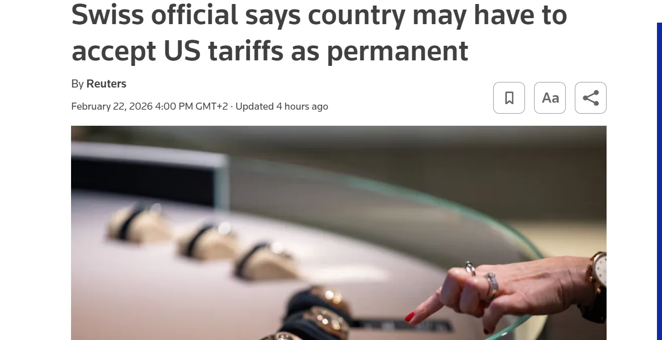 Швейцарія готується до тривалого періоду дії американських торговельних тарифів — Reuters