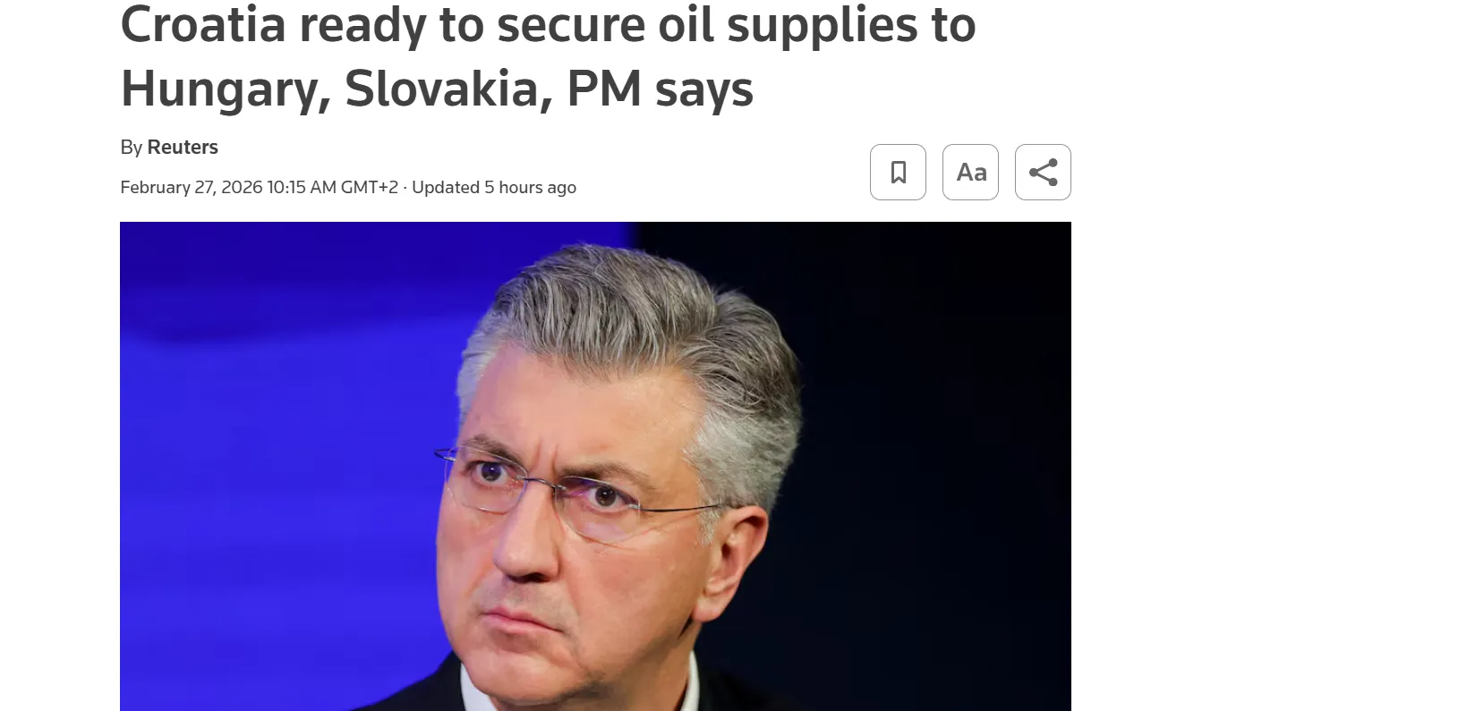 Хорватія запропонувала постачати нафту Угорщині та Словаччині — Reuters