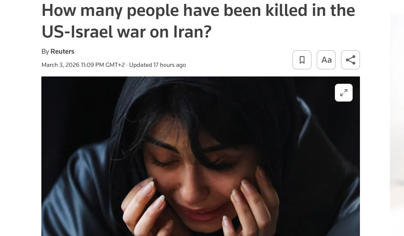 Країни Близького Сходу та США озвучили кількість загиблих у війні з Іраном — Reuters