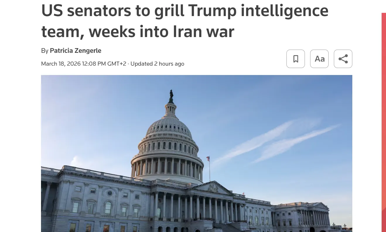 Сенат США проведе слухання щодо стратегії війни проти Ірану — Reuters