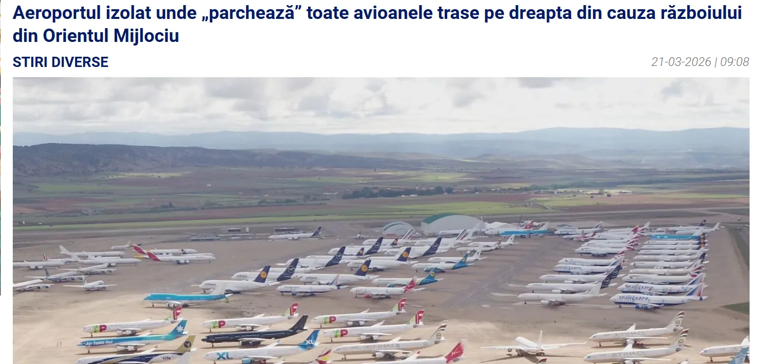 Teruel Airport is becoming a refuge for planes due to the conflict in the Middle East