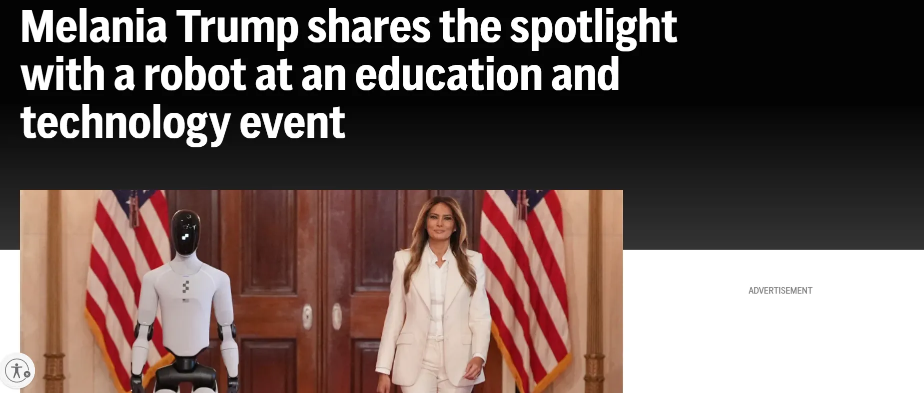 Мелания Трамп представила гуманоидного робота в Белом доме — АП