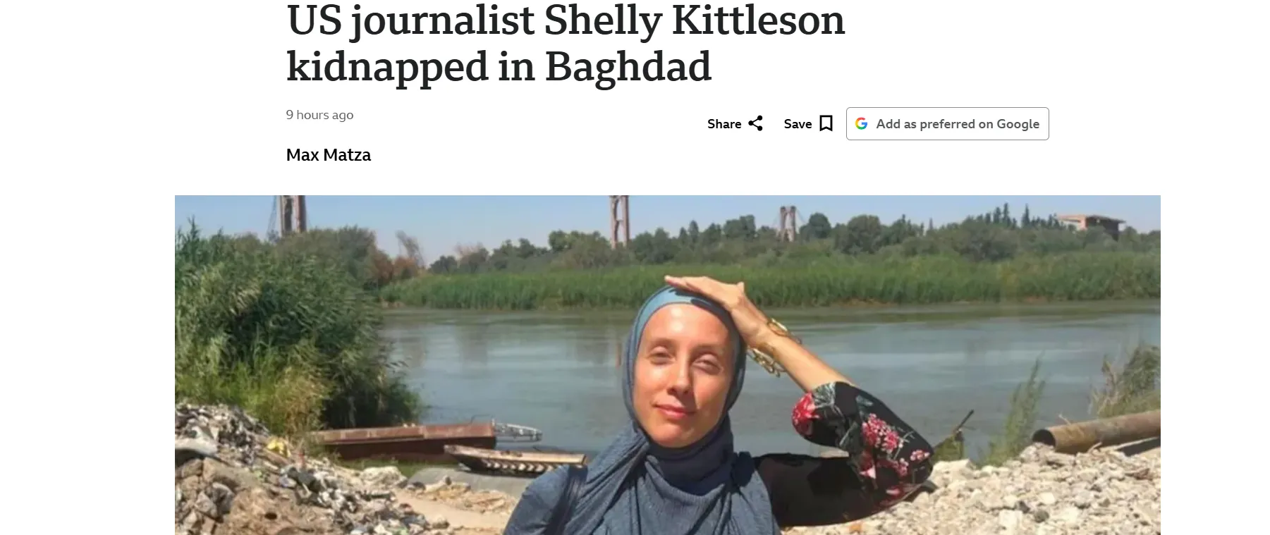 В Багдаде похитили американскую журналистку Шелли Киттлсон — BBC