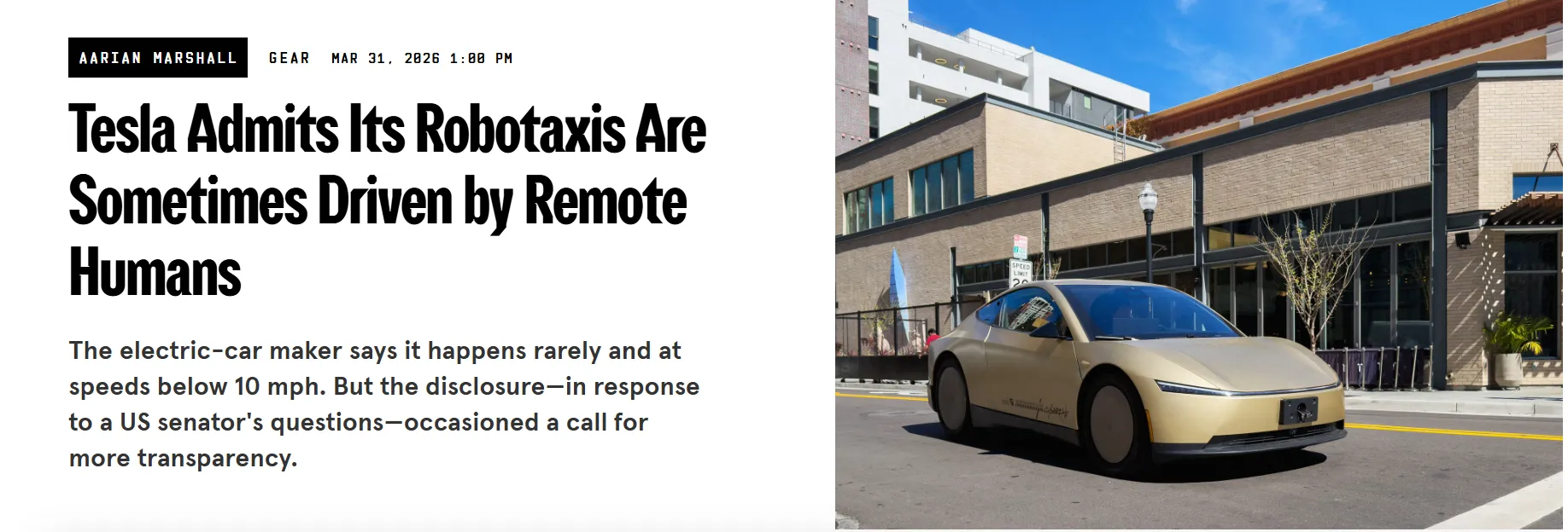 Tesla визнала можливість дистанційного керування своїми роботаксі — Wired