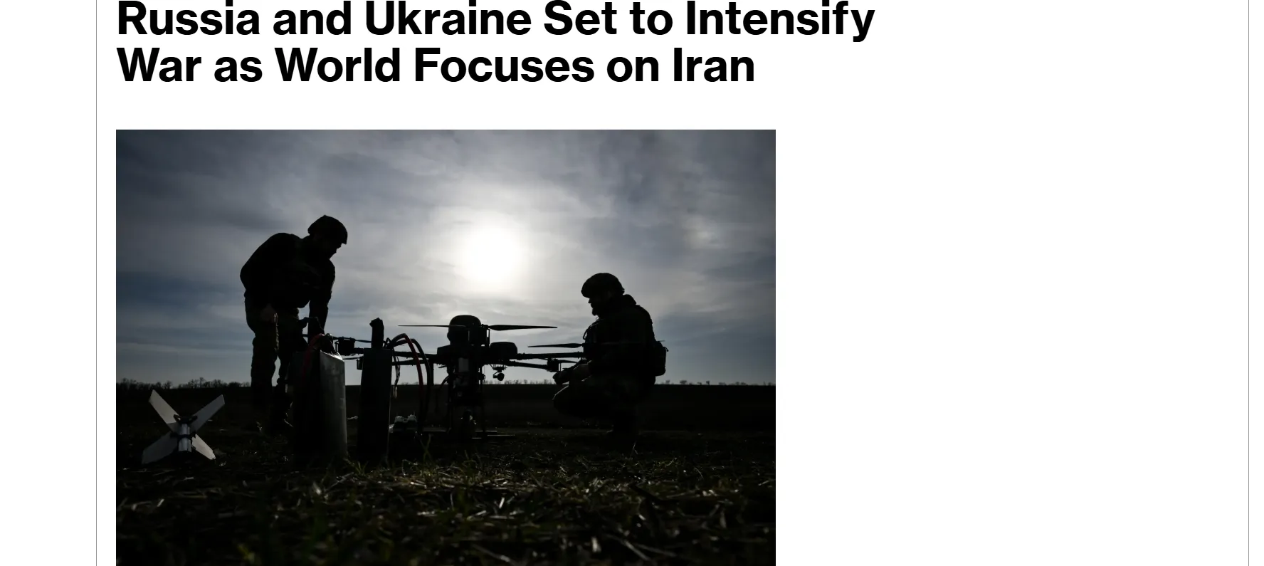 США бачать вікно для переговорів між Україною та РФ попри війну в Ірані — Bloomberg