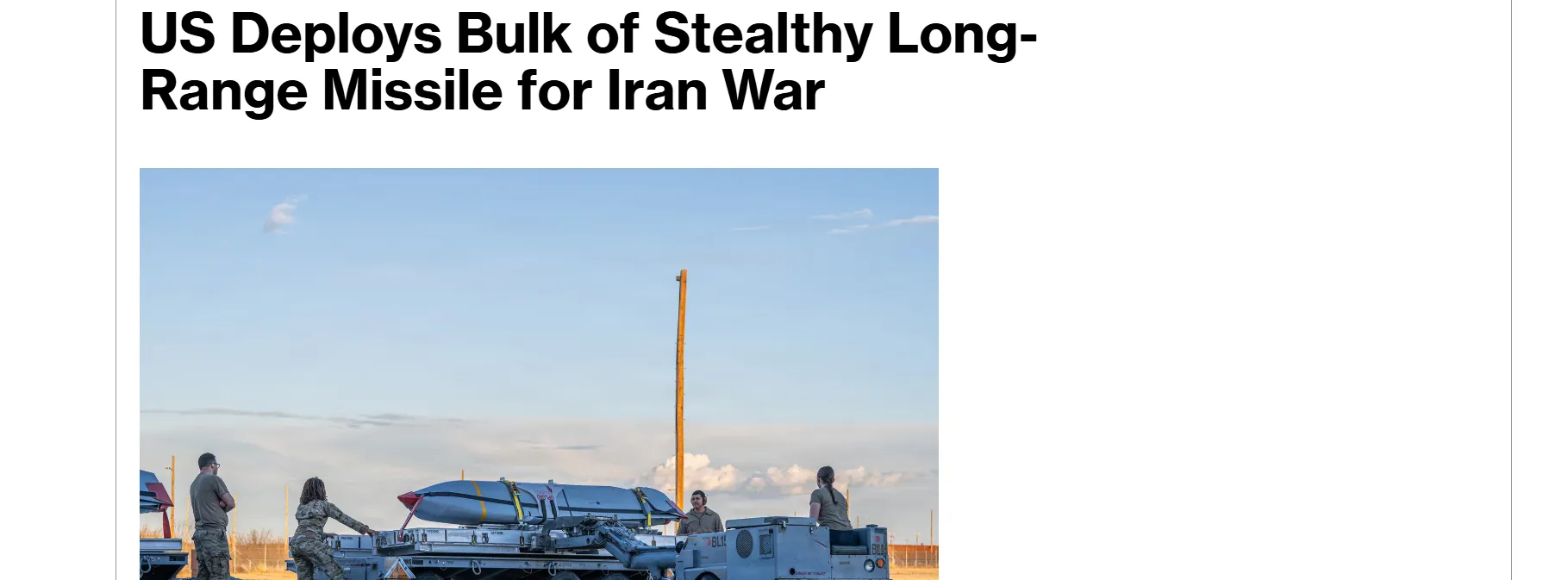 США вичерпують запаси ракет-невидимок JASSM-ER через війну з Іраном — Bloomberg