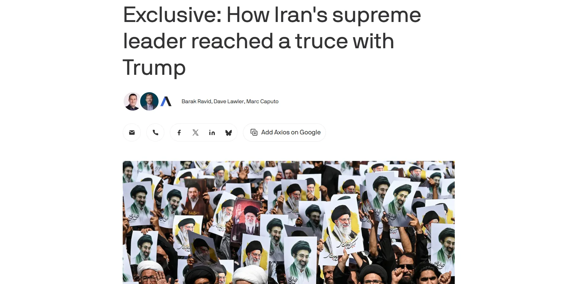 Axios розкрив, як США та Іран домовлялись про перемирʼя