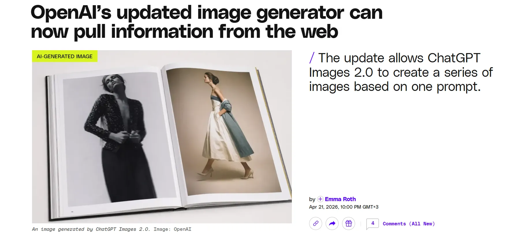 OpenAI випустила генератор зображень ChatGPT Images 2.0 — The Verge