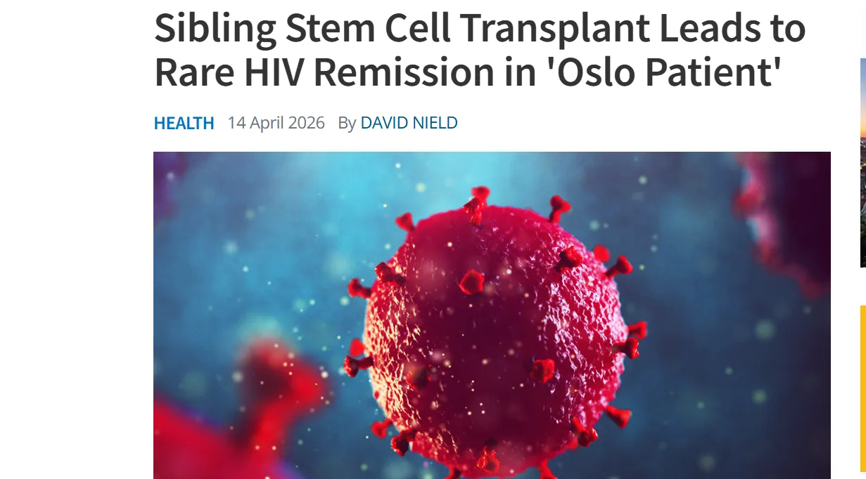 В Норвегии пациент с ВИЧ достиг длительной ремиссии после трансплантации стволовых клеток