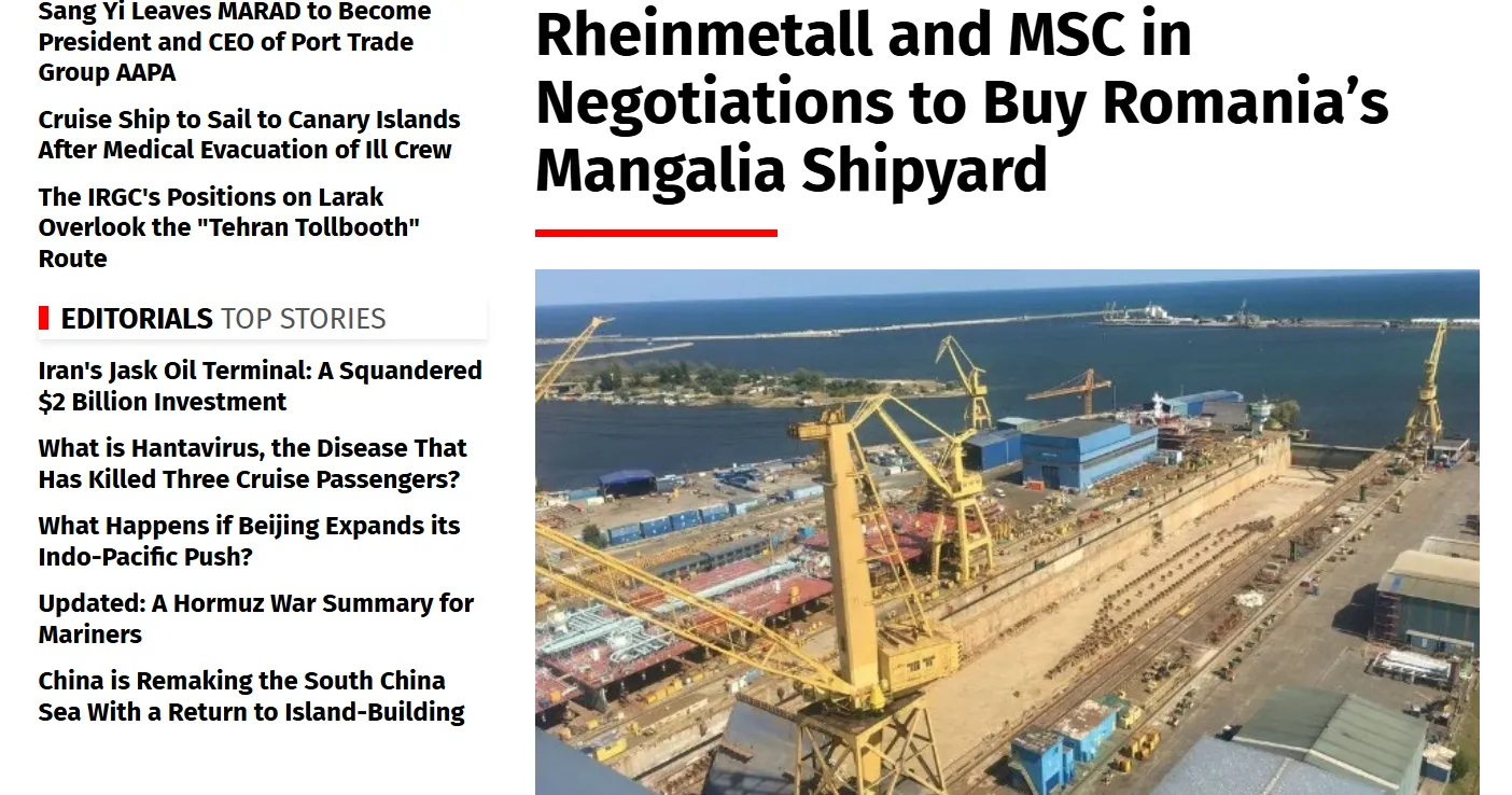 Rheinmetall підсилюється у Чорному морі та купує корабельню в Румунії