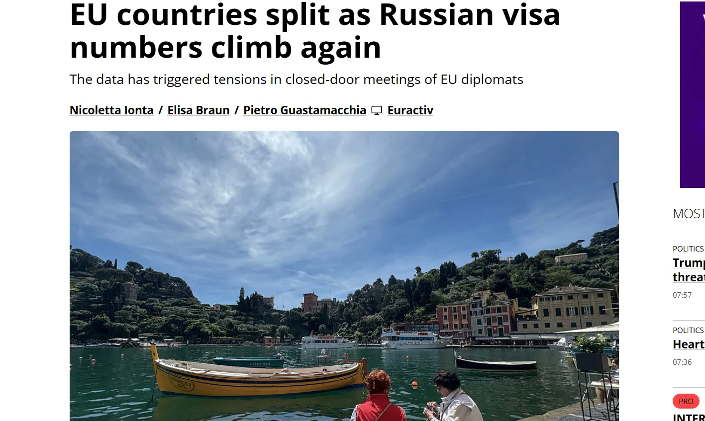 Країни ЄС розсварилися через зростання кількості віз для росіян — Euractiv
