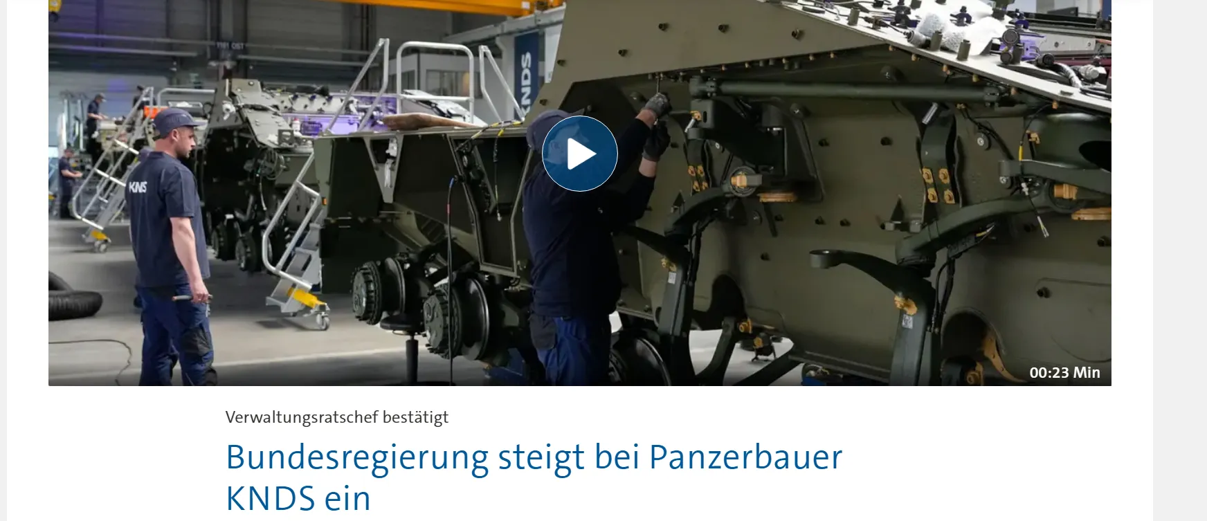 Берлин принял решение о крупных инвестициях в оборонный концерн KNDS — Tagesschau