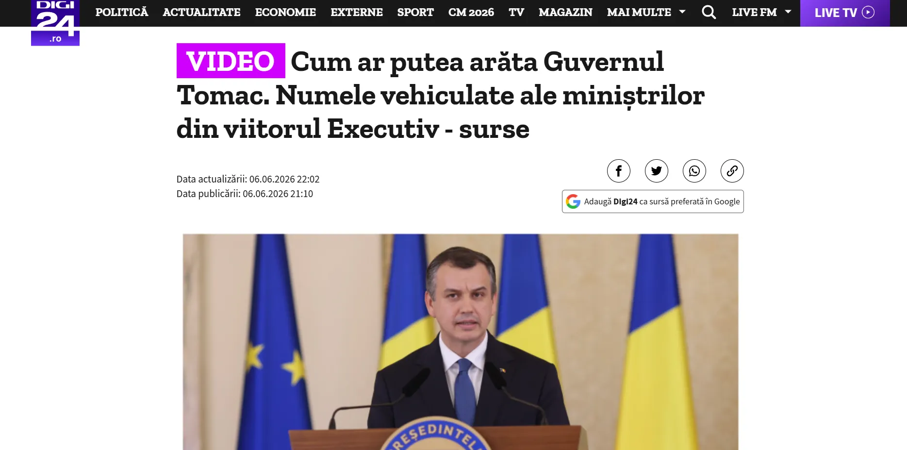 Румунські ЗМІ дізнались можливих кандидатів на МЗС і Міноборони в новому уряді