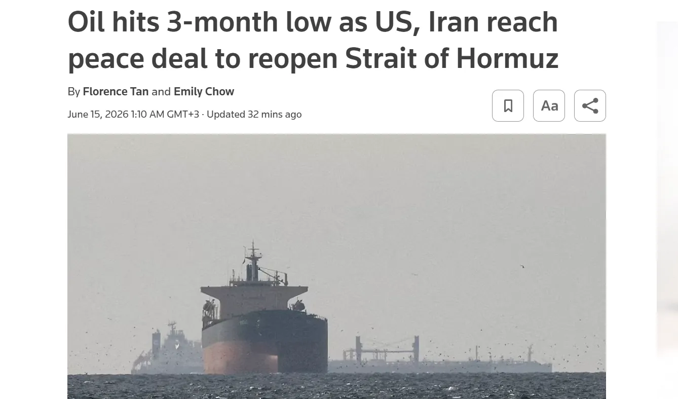 Нефть дешевеет после заключения мирного соглашения между США и Ираном — Reuters