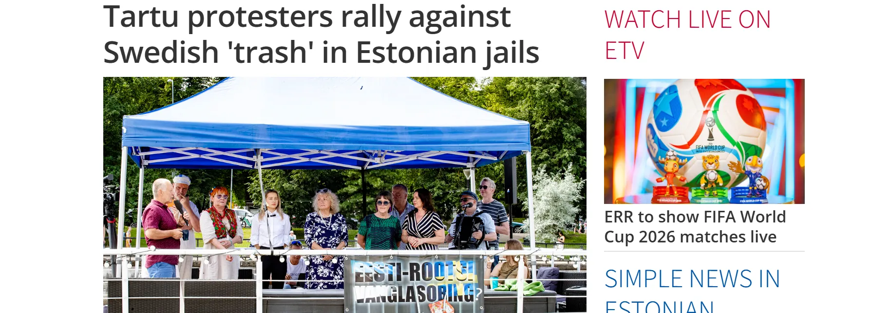 Protests were held in Estonia against the placement of Swedish prisoners in the country's prisons — ERR