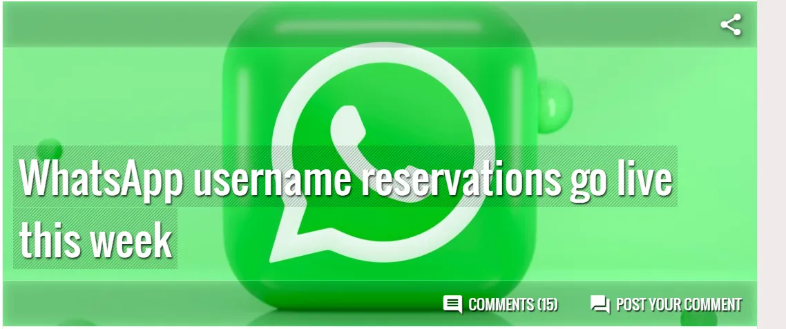 WhatsApp запускает функцию бронирования никнеймов — GSM Arena