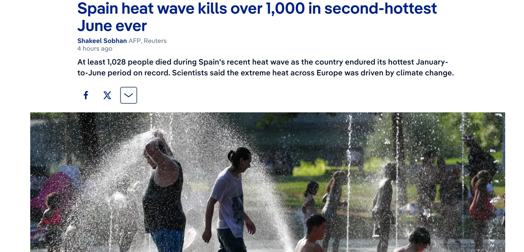 1,028 people died in Spain due to the heat wave in June — DW