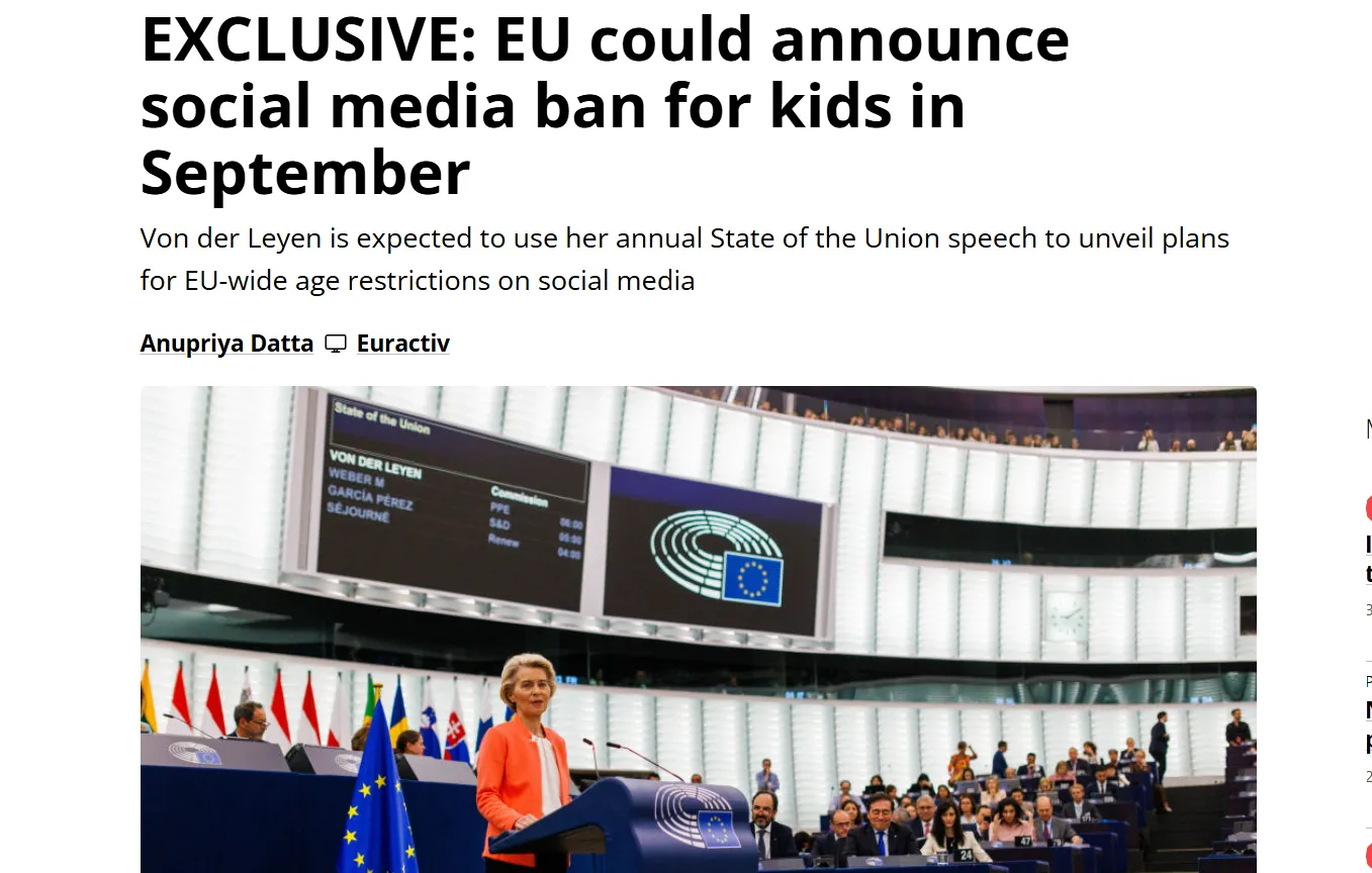 The European Commission is preparing a ban on social media for children — Euractiv