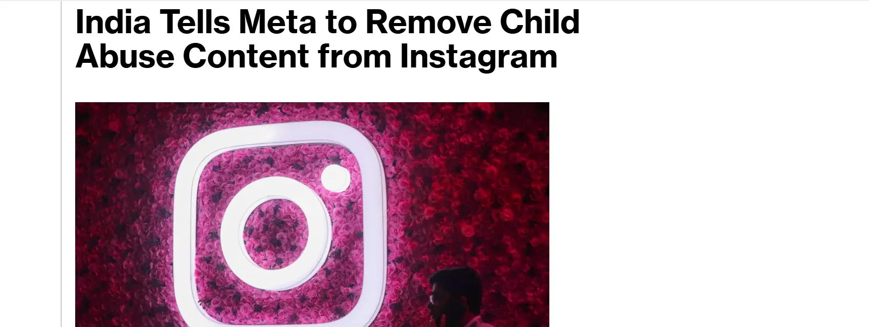Індія вимагає у Instagram видалити контент, пов’язаний із насильством над дітьми — Bloomberg