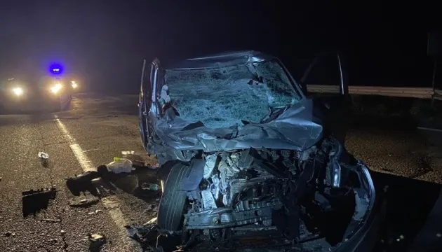 В Одесской области микроавтобус врезался в грузовик, пострадали двое мужчин и один ребенок