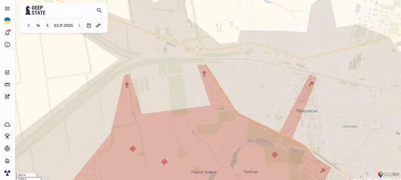 DeepState фіксує нове просування РФ у Покровську та біля кількох сіл Донеччини і Харківщини: оновлено карти