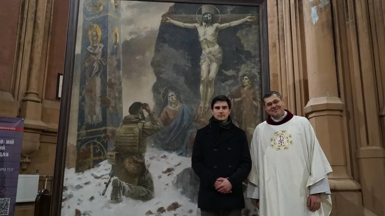 У Києві представили картину, що стане символом незламності України у Ватикані