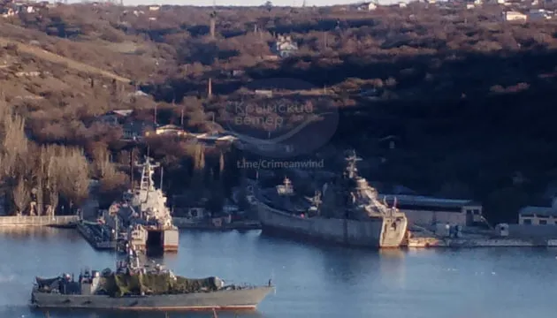 Russia hides damaged ships in Sevastopol under camouflage nets