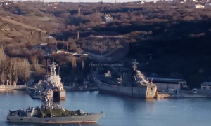 Russia hides damaged ships in Sevastopol under camouflage nets