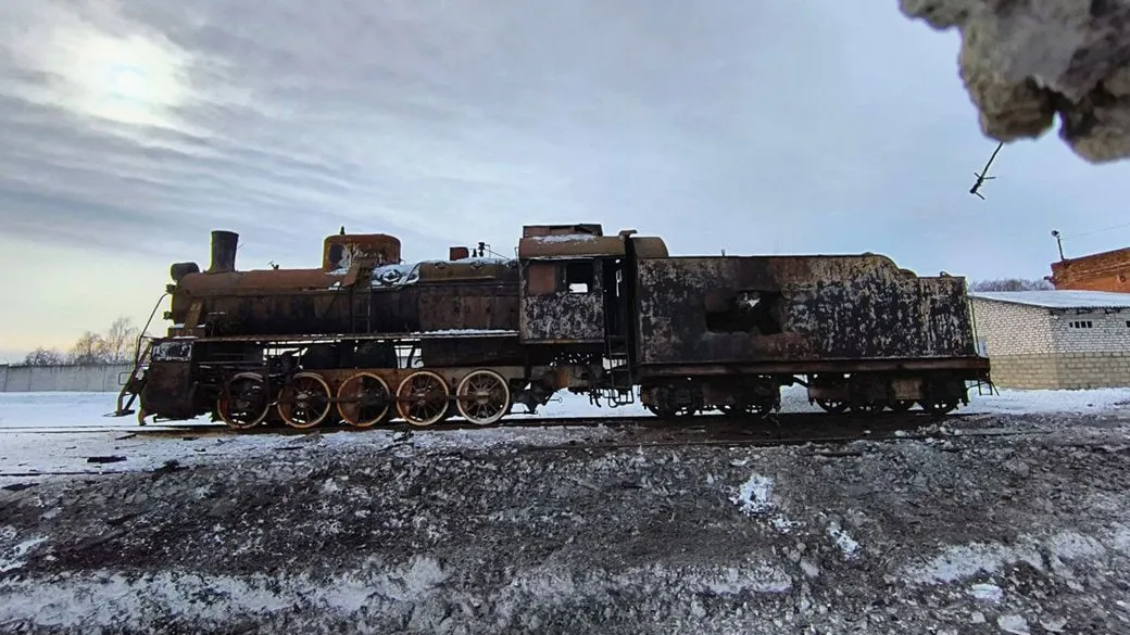 На Чернігівщині дрон РФ знищив історичний паровоз