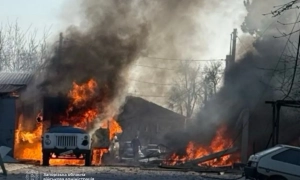 На Дніпропетровщині через уламки «Шахеда» виникла пожежа на підприємстві
