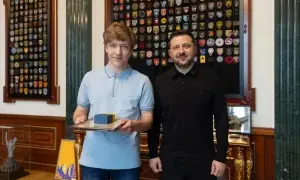 Зеленський зустрівся з юним чемпіоном Європи з шахів