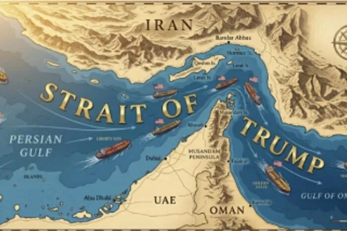Трамп показав мапу з новою назвою Ормузької протоки