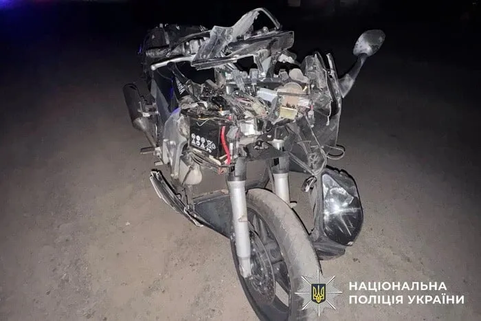 In the Kyiv region, a motorcyclist struck a pedestrian; both were hospitalized