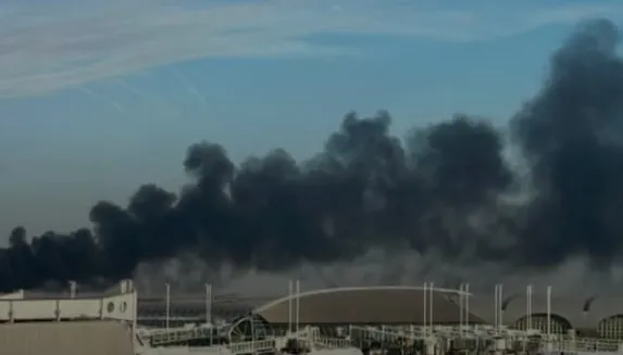 A massive fire broke out near Paris's main airport