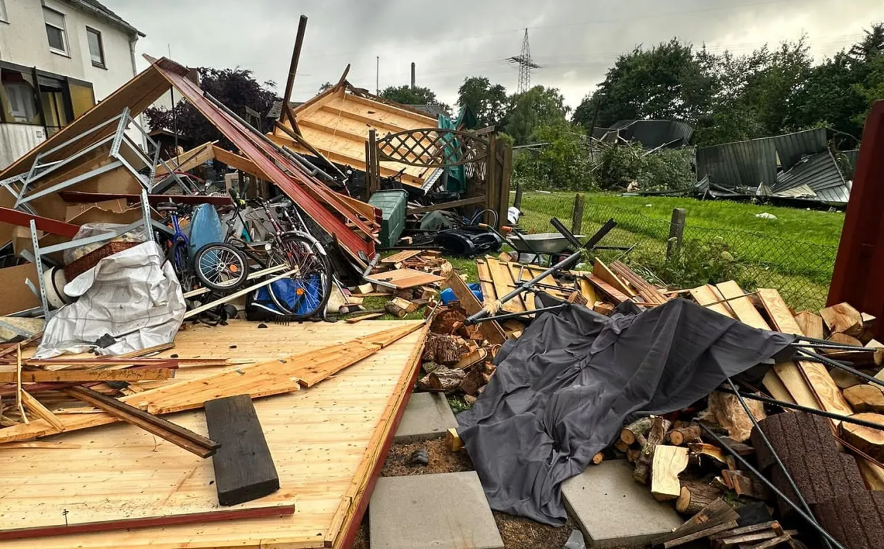 A powerful tornado in Germany damaged about 50 homes
