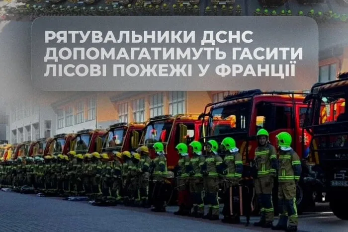 Ukrainian rescue workers will help France fight forest fires