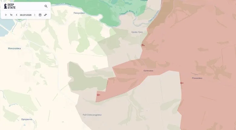 DeepState reported on the advance of Russian troops near Kaleniki in the Donetsk region