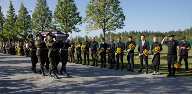 Three unidentified soldiers were buried at the National Military Cemetery