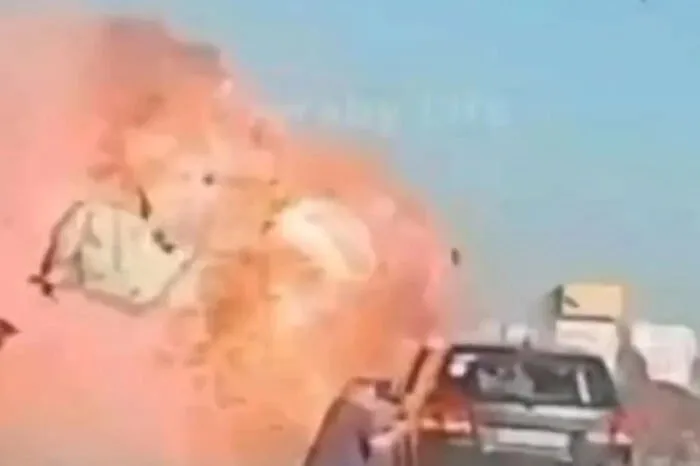 Attack on Warehouses in the Kyiv Region: Cameras Captured the Moment of the Explosion