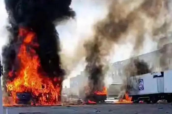 Russian strikes completely destroyed ATB trucks in the Odesa region