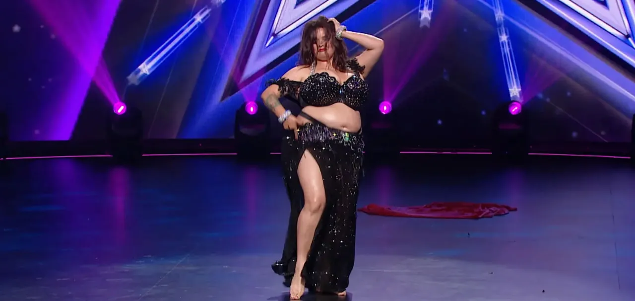 A 46-year-old Ukrainian woman wowed the judges on "Ukraine's Got Talent" with her belly dance performance
