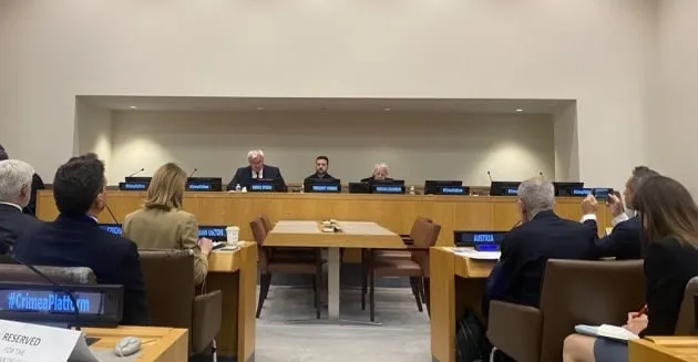 Zelenskyy began his speech at the Crimean Platform summit in New York
