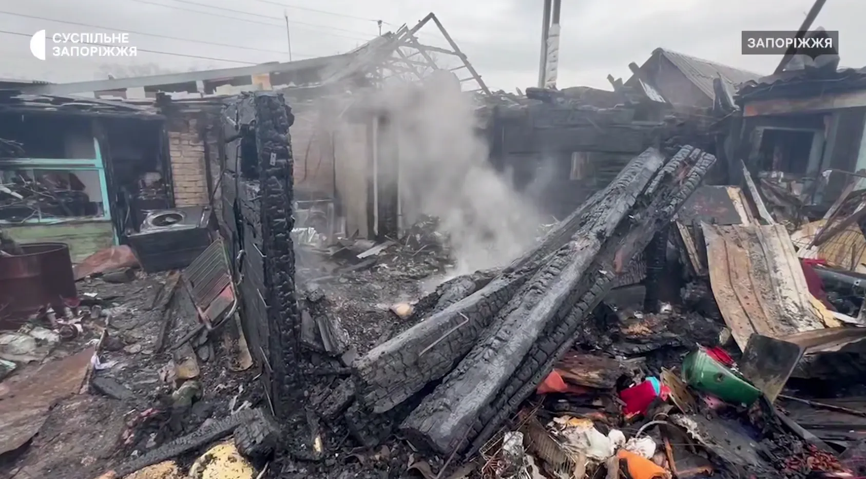 У Запоріжжі через обстріл пошкоджено сім приватних будинків (відео)