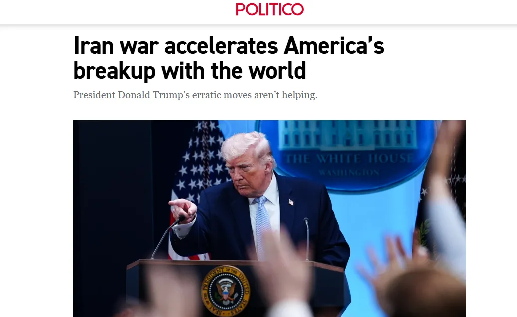 Війна в Ірані послаблює позиції США — Politico