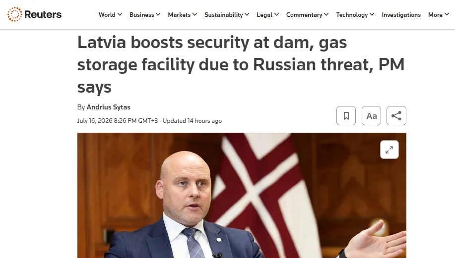 Latvian Prime Minister Says Some EU Countries Are Profiting from the War in Ukraine — Reuters