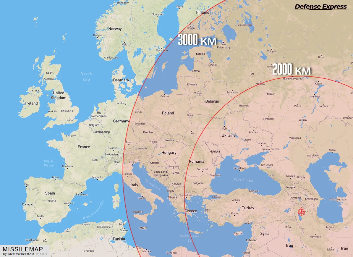 Іран може вдарити по Україні, а також Греції, Болгарії, Румунії, Молдові, Німеччині та Італії, – Defense Expess